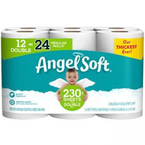 Angel Soft 2-Ply Bathroom Tissue, Double Rolls