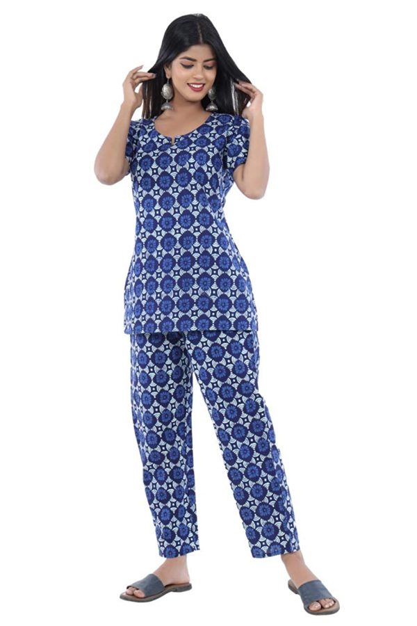 Lakshita Enterprises Cotton Women's T-Shirt & Pyjama Set Night Suit Dress for Girls/Nightwear/Sleepwear/Loungewear for Girls