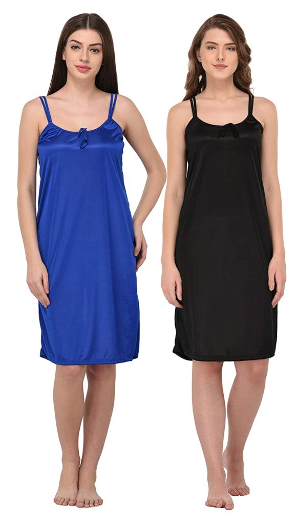 You Forever Women Satin Solid Knee Length Nighty ,Loungewear, Nightwear, Sleepwear, Home wear