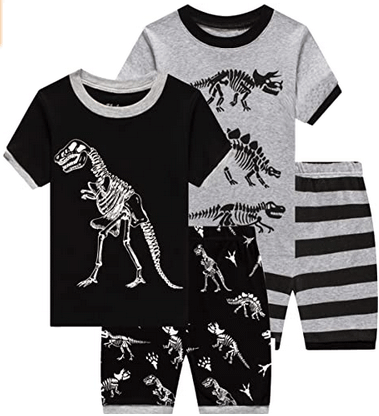 shelry Children Pajamas Cotton Dinosaur Kids Clothes Boys Cartoon Sleepwear Toddler Clothes