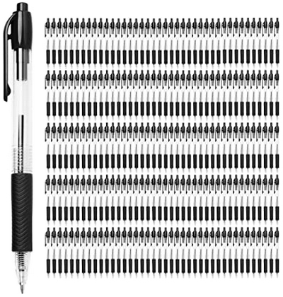 ببساطة جينيوس (200 عبوة) أقلام حبر جاف قابلة للسحب أقلام نقرة متوسطة النقاط