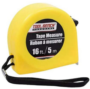 Tool Bench Hardware Tape Measure - 16 feet