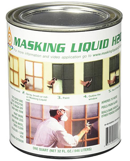 ASSOCIATED PAINT Available 157026 80-400-4 H20 Masking Liquid, 1 Quart, Clear