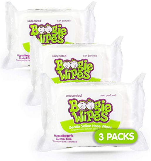 Boogie Wipes Wet Wipes for Baby and Kids, Unscented, 30 Wipes (Pack of 3)