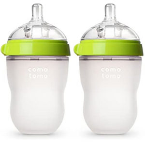 Comotomo Baby Bottle, Green, 8 Ounce (2 Count)