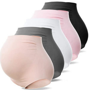 SUNNYBUY Women's Maternity High Waist Underwear Pregnancy Seamless Soft Hipster Panties Over Bump