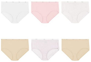 Hanes Women's Cotton Brief Panties Multi-Packs