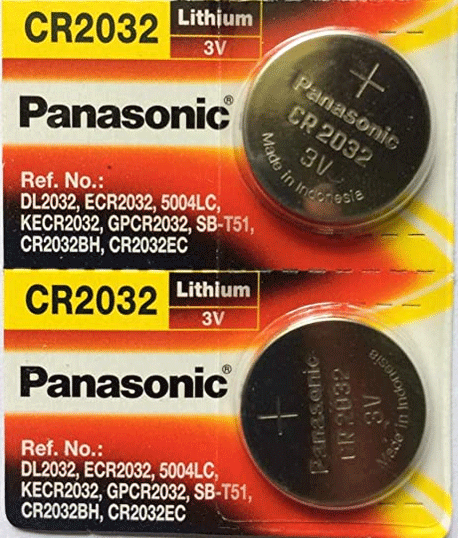 for Accu-Chek Battery Panasonic CR2032 3V Coin Cell (Silver) - Pack of 2