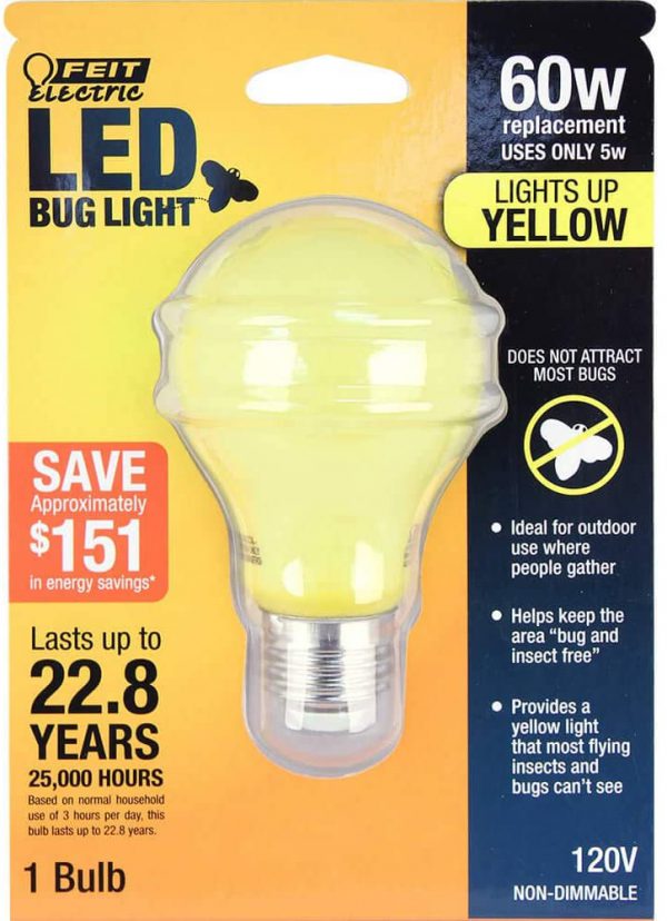 FEIT Electric A19/BUG/LED Non-Dimmable Led Bug Light