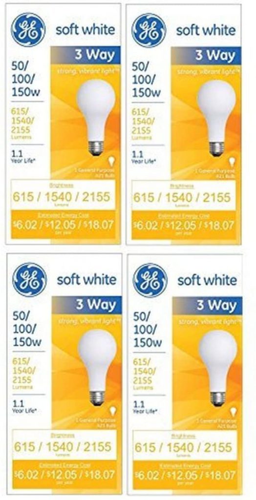 GE 97494 Lighting 50/100/150-Watt, 3-Way Light Bulb, Soft Whit