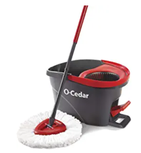O-Cedar EasyWring Microfiber Spin Mop, Bucket Floor Cleaning