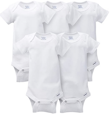 Gerber unisex-baby 5-pack Solid Onesies Bodysuits