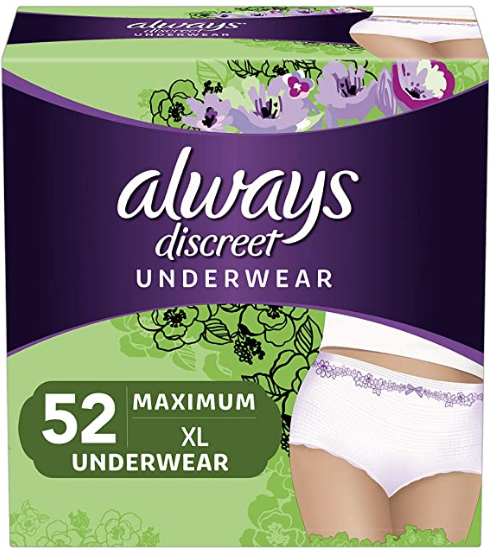 Always Discreet Incontinence & Postpartum Incontinence Underwear for Women