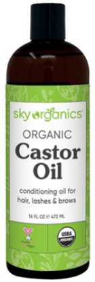 Castor Oil USDA Organic Cold-Pressed (16oz) 100% Pure Hexane-Free Castor Oil