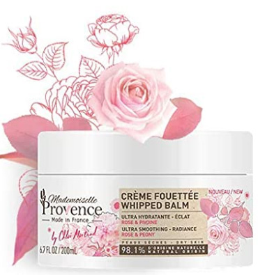 Mademoiselle Provence Shea Butter Souffle Whipped Body Cream with Organic Rose and Peony