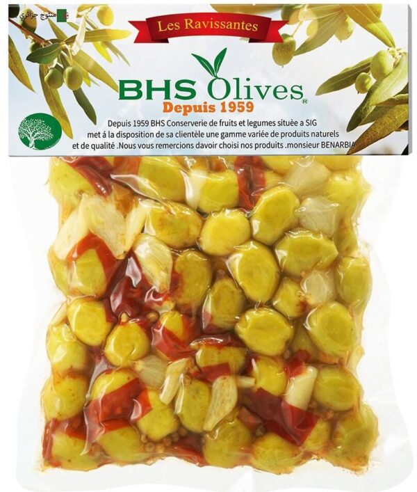 Spicy Green Olives 400g