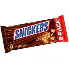 Pack of 6 chocolate bars with peanuts 300g