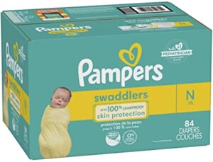 Amazon.com Diapers Newborn/Size 0 (< 10 lb), 84 Count - Pampers Swaddlers Disposable Baby Diapers, Super Pack (Packagin
