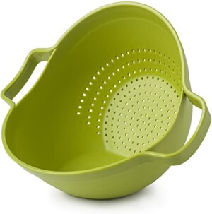 Zeal Plastic Drain and Serve Colander Lime (9”/23cm), Lime Green, 27 x 23 x 20 cm