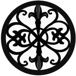 Home Basics Cast Iron Fleur De Lis Trivet, Black
