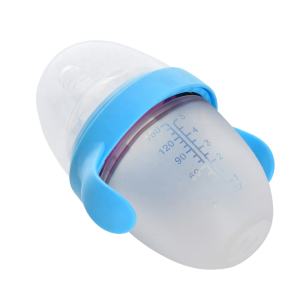 eco-friendly silicone wide duck bill feeding bottle for baby
