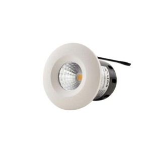 Mini Downlight LED à intensité variable fixe 3w en blanc chaud 3000K IP65 + coupe-feu