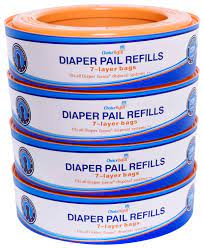 Walmart ChoiceRefill Compatible with Diaper Genie Pails, 4-Pack