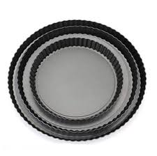 Removable pie and tart baking tray