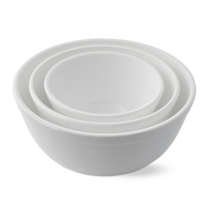 Oggi 3-Piece Mixing Bowl Set, White