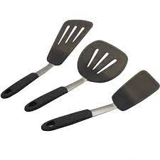 3pcs/set Silicone Turner Spatula Set Heat-Resistant Flexible Rubber Spatulas Food Grade Stainless Steel