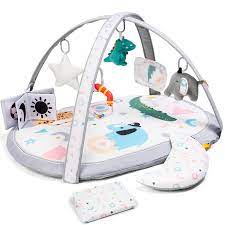 Washable Replaceable Baby Gym Activity Center Play Mat with 2 Mat Covers, Lupantte Visual, Hearing, Touch,