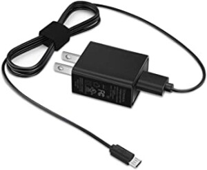 Kindle Fire Fast Charger [UL Listed] AC Adapter 2A Rapid Charger with 6.6Ft Micro-USB Cable for Amazon Kindle Fire 7 HD 8 10 Tablet, Kids Edition,Kindle Fire HD HDX 7” 8.9”, Phone Black