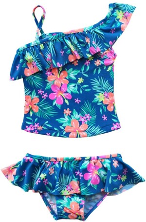 Little Girls Toddlers Swimwear Princess Flounce Ruffle Two Piece Tankini Swimsuit
