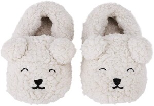 Warm Fleece Indoor Slippers for Toddler Kids Cartoon Animal Soft Cozy Booties Non-Slip Plush Winter House Shoes Ankle Boots