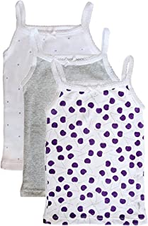 Feathers Girls Cherry Print Set Tagless Cami Super Soft Undershirts (3/Pack)