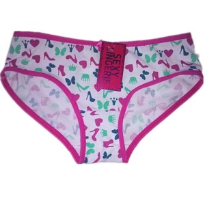 Beautiful Girl Panty Photos With Lovely Pictures Print Teens Panties OEM Custom Kids Underwear Designs