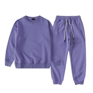 2pcs/set Kids Sweatpants Set Boys Girls Long Sleeve Casual Sweatshirt Hooded Pullovers with Pocket Activewear