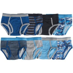 Trimfit Boys 8 Pack Camo Dark Grey Briefs S