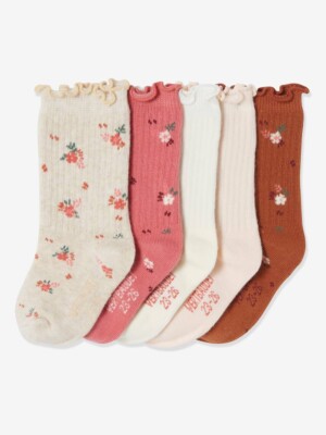 Pack of 5 pairs of flower girl socks