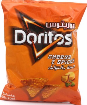 Spicy cheese flavor tortilla chips 100g - DORITOS