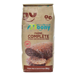Wholemeal durum wheat flour rich in fiber 2 kg - moony