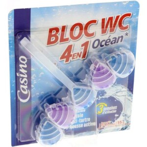 Toilet block 4 in 1 ocean scent 55g - CASINO