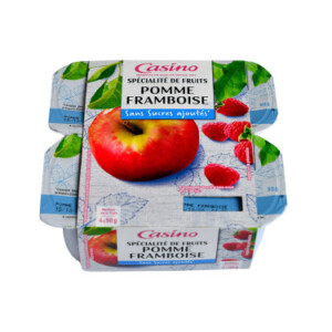 Fruit specialty apple raspberry no added sugar 4x90g - CASINO