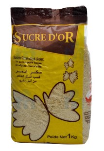 Brown granulated sugar 1Kg - GOLDEN SUCRE