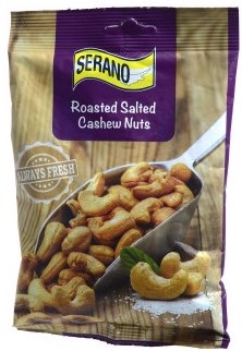 Roasted and salted cashew nuts 150g - SERANO