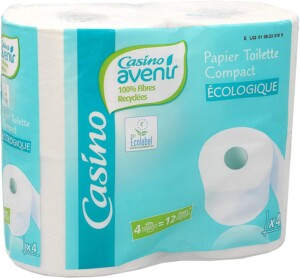 Ecological compact toilet paper x4 - CASINO AVENIR