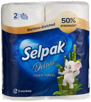 3-ply white maxi absorbent kitchen towel x2 - SELPAK