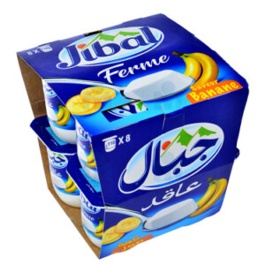 Set yoghurt banana flavor 8x110g - JIBAL