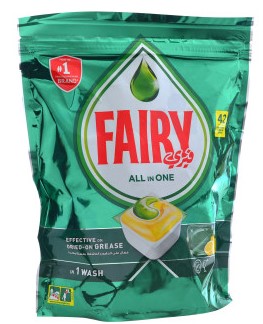 Lemon-scented dishwasher capsules All in One x42 - FAIRY