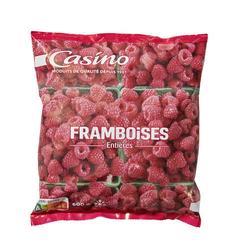 Organic whole raspberries 600g CASINO